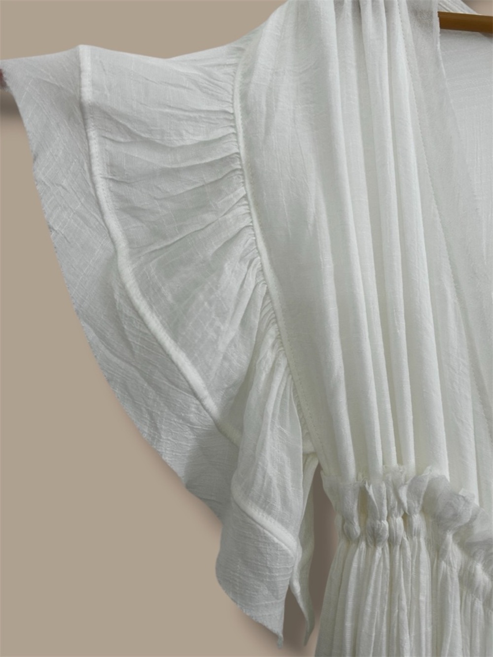 SWEET LOVELY By Jen Size L White Bohemian Maxi Dress - Picture 4 of 10